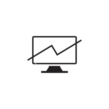 Ekran simgesi logo tasarım vektörünü izle