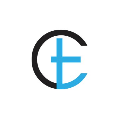 CT harfi logo tasarım vektörü