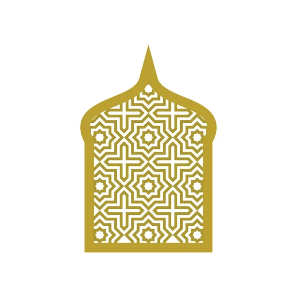 Παράθυρο Αραβικό Μοτίβο Σχεδιασμό Διάνυσμα — Διανυσματικό Αρχείο