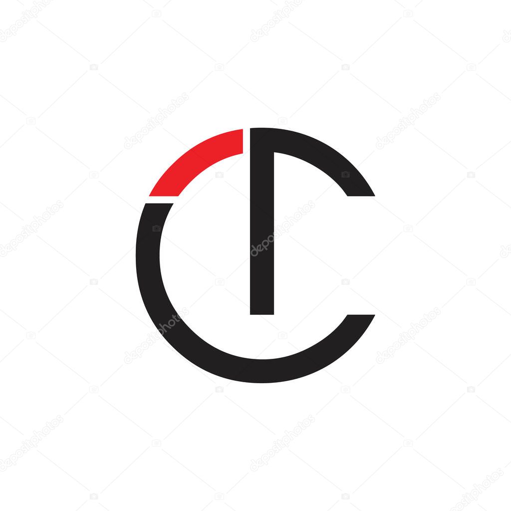 CT letter logo design vector