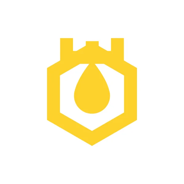 Crown Honey Logo Design Vektor — Stock vektor