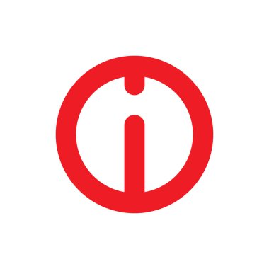 Üzerinde OHI harfi logo tasarım vektörü olan On düğmesi