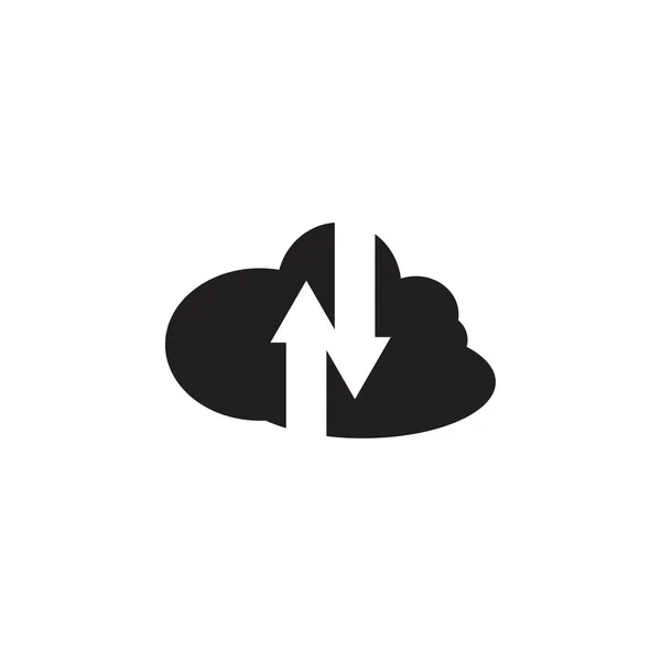 Chmura Logo Strzałki Górę Dół — Wektor stockowy