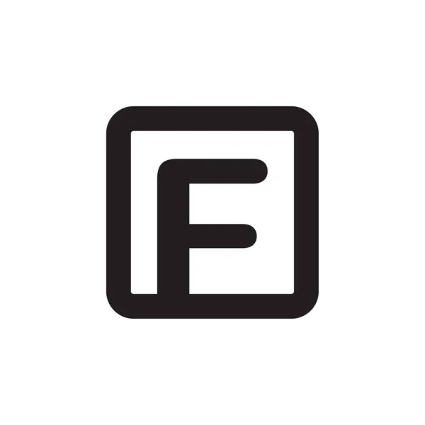 Quadrat Mit Buchstabe Logo Design Vektor — Stockvektor