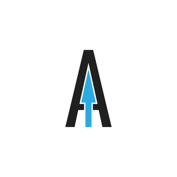 Uma Letra Com Seta Para Cima Logotipo Vetor Design —  Vetores de Stock