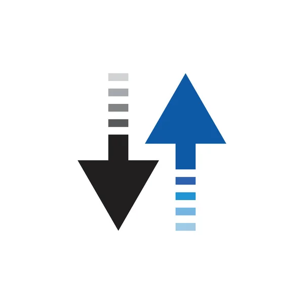 Vector Diseño Logotipo Flecha Arriba Abajo — Vector de stock