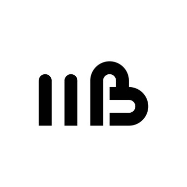 MB harfi logo tasarım vektörü