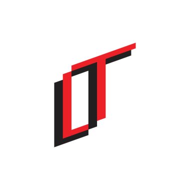 LT harfi logo tasarım vektörü
