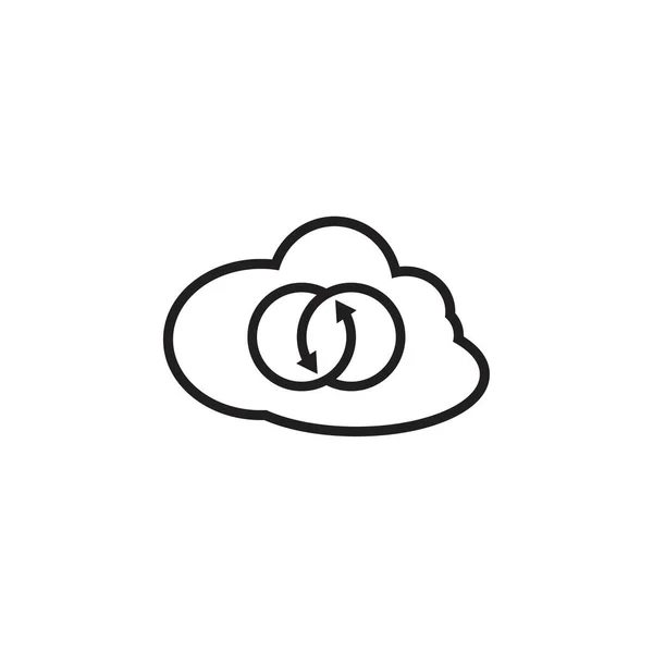Chmura Wektorem Projektu Logo Strzałki Cyklu — Wektor stockowy