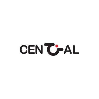 CENTRAL harf logo tasarım vektörü