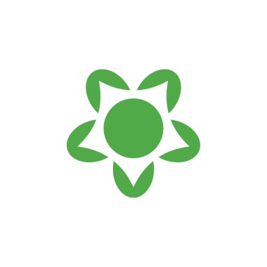 Yıldız Çiçeği logo tasarım vektörü