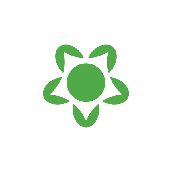 Star Flower Logotipo Vetor Design —  Vetores de Stock