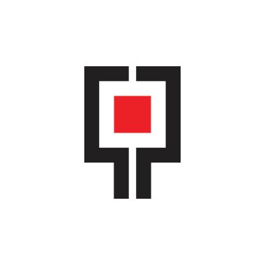 QP harf logo tasarım vektörü