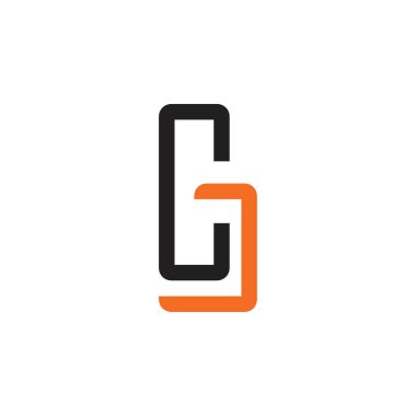 CJ harfi logo tasarım vektörü