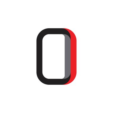 3D CO harfi veya CI harfi logo tasarım vektörü