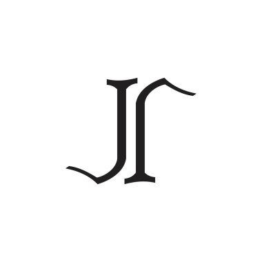 jr harf logo tasarım vektörü