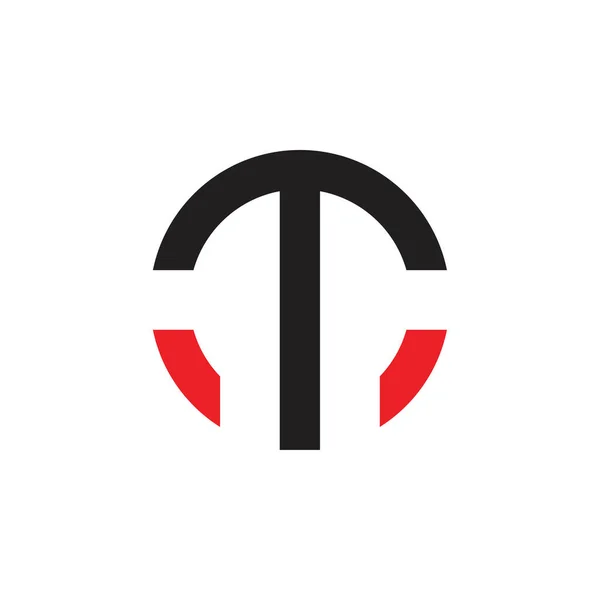 Γράμμα Λογότυπο Σχεδιασμό Διάνυσμα Μαύρο Και Κόκκινο — Διανυσματικό Αρχείο