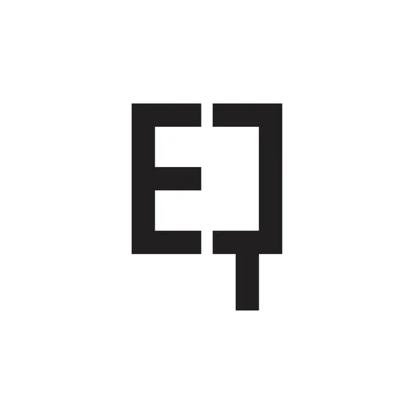 Eq文字ロゴデザインベクトル — ストックベクタ