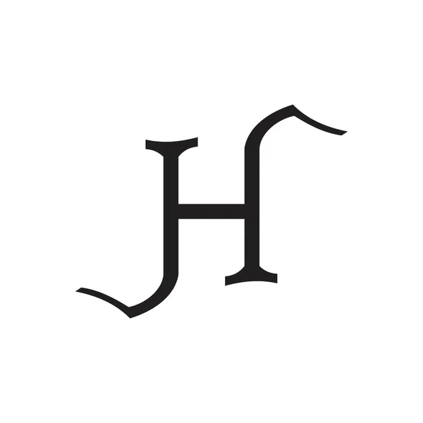Jhr Carta Logo Diseño Vector — Vector de stock