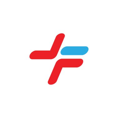 XF harf logo tasarım vektörü