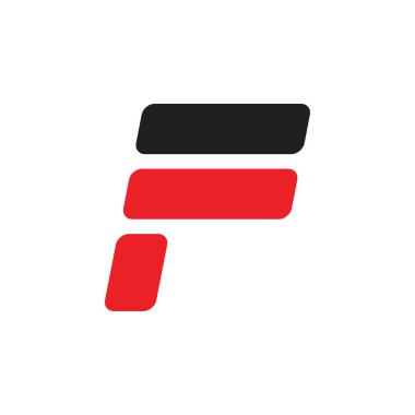 Kanat logo tasarım vektörlü F harfi