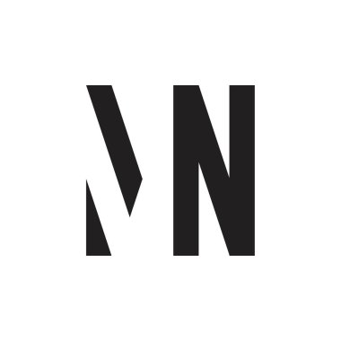 MN harfi logo tasarım vektörü