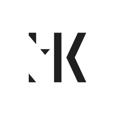 MK harf logo tasarım vektörü