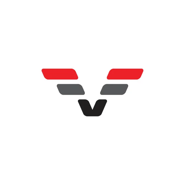 Letter Met Vleugel Logo Design Vector — Stockvector