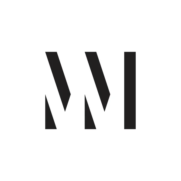 MM harfi logo tasarım vektörü