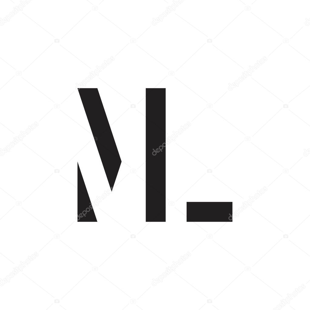 Ml Letter Logo Design Vector Larastock