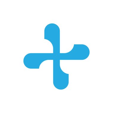 Döner pervane bıçağı logo tasarım vektörü