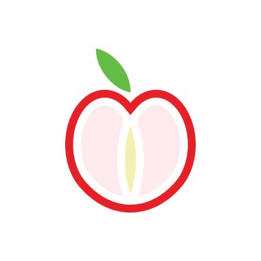 Kırmızı Apple logo tasarım vektörü
