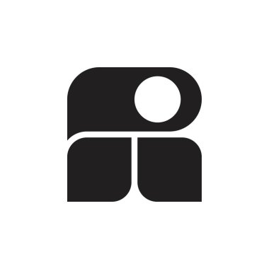 R Harfi Logo Tasarım Vektörü
