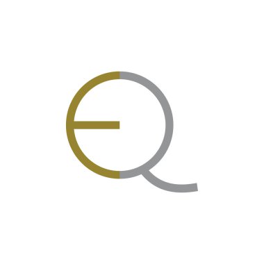 EQ harfi logo tasarım vektörü