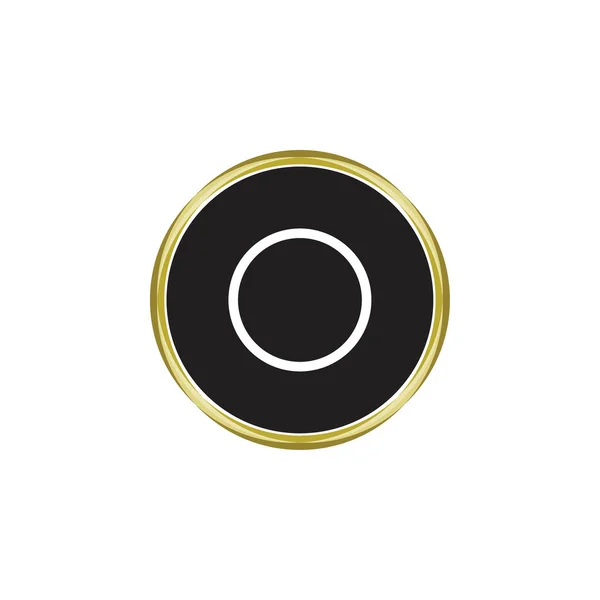 圆形标志设计矢量黑色金色 — 图库矢量图片