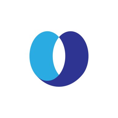 3D U harf logo tasarım vektörü