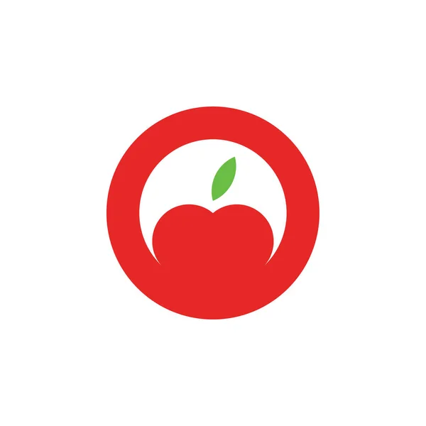 Wektor Projektu Logo Czerwonego Jabłka — Wektor stockowy