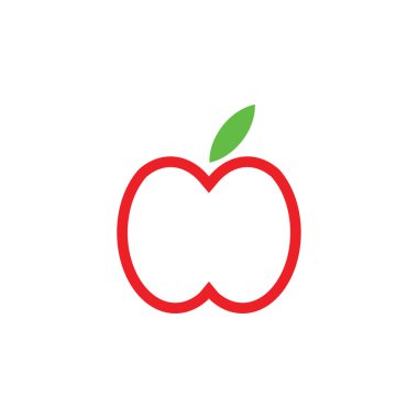 Kırmızı Apple logo tasarım vektörü