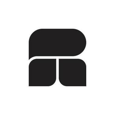 R Harfi Logo Tasarım Vektörü