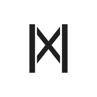 MX harfi logo tasarım vektörü