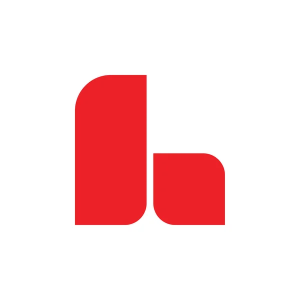 Letra Com Vetor Projeto Logotipo Folha Vermelha —  Vetores de Stock
