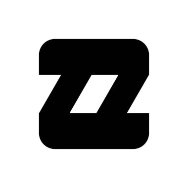 ZZ harfi logo tasarım vektörü