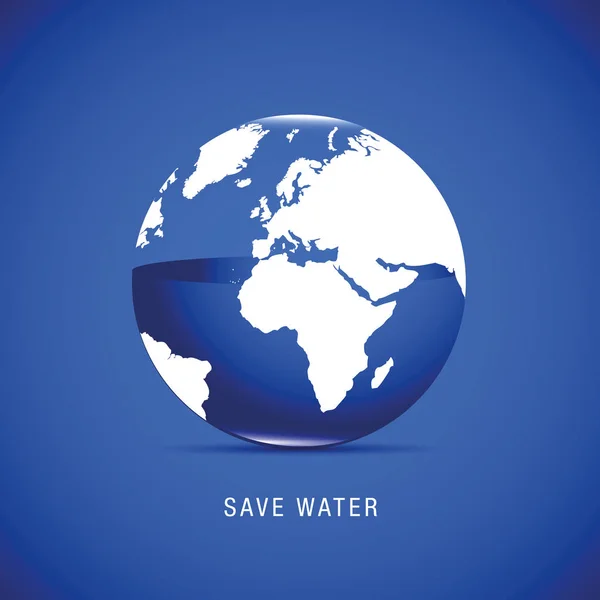 Oszczędzaj wodę do ziemi — Wektor stockowy