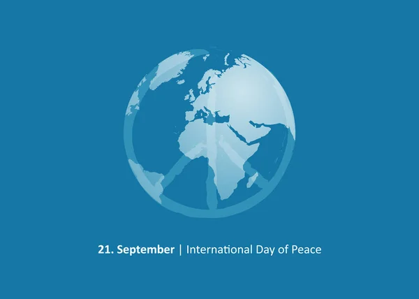 Hari Perdamaian Internasional 21 September - Stok Vektor