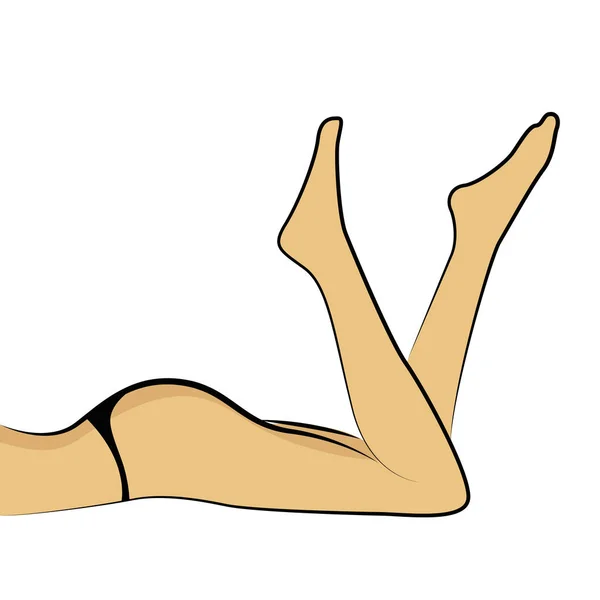 Женские ноги в сексуальном дессусе — стоковый вектор