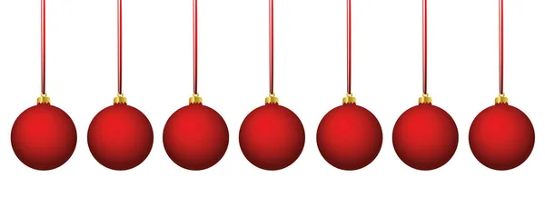 Bolas de Navidad de color rojo mate — Archivo Imágenes Vectoriales