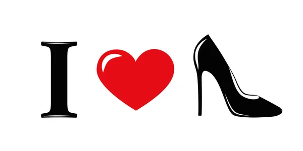 I love red high heels fashion — Stock Vector