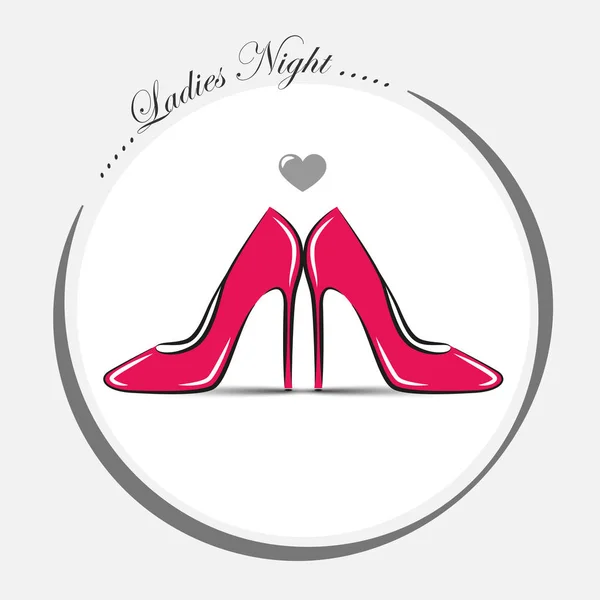 Womens pink shoes high heel fashion — Stock Vector
