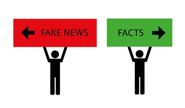 Falska nyheter piktogram media — Stock vektor