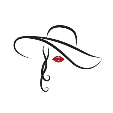 kulübe ve kırmızı dudaklar ile seksi kadın